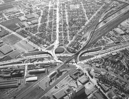 Atlantic Boulevard, Eastern Avenue, Central Manufacturing District, looking southwest