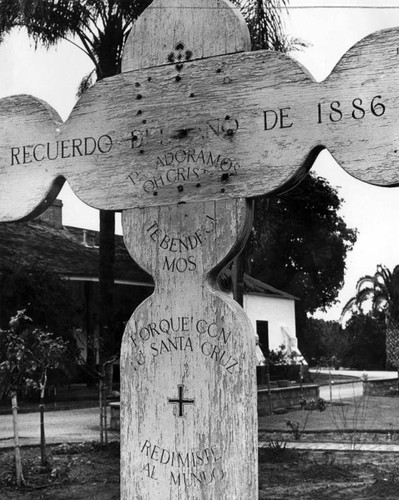 Weather-battered cross