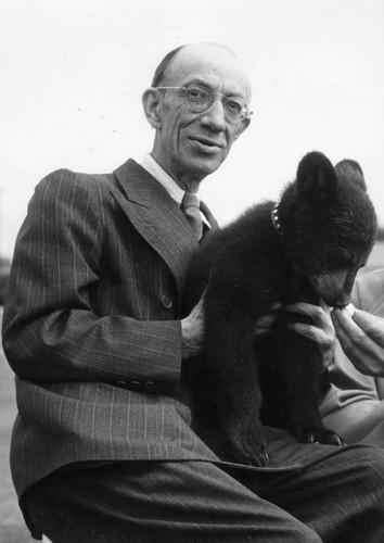 Harry Quillen and bear cub