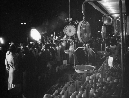 Grand opening of Holly Food Mart, Hollywood