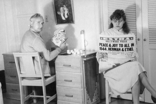 Herman and Ethel Schultheis at home