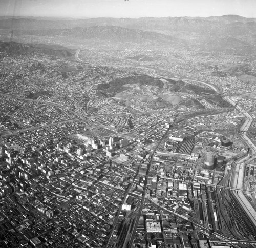 Looking northwest over Downtown Los Angeles