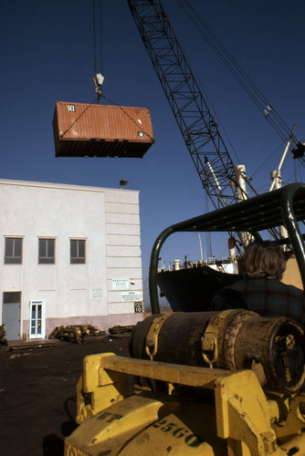 Crane, loading of ships, Port of Los Angeles, San Pedro