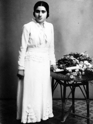 Armenian woman's graduation photo