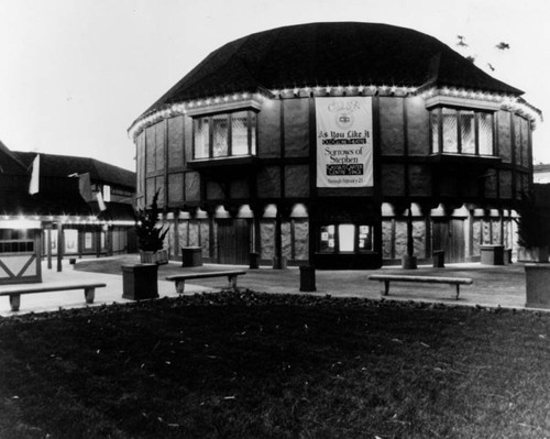 Old Globe Theatre at twilight