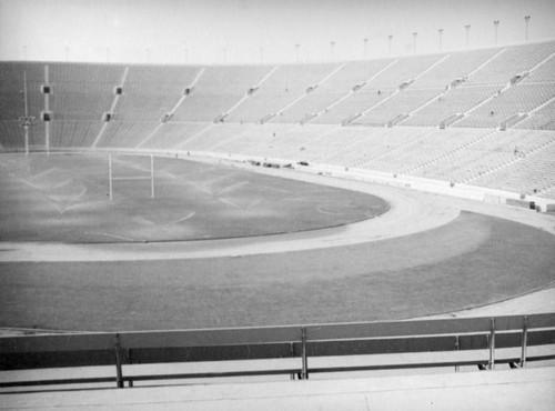 Coliseum bleachers and field