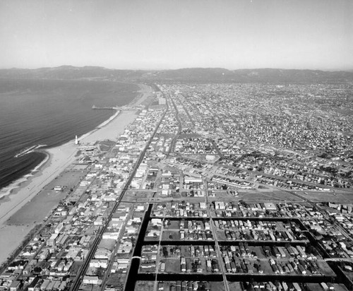 Venice and Santa Monica, aerial view