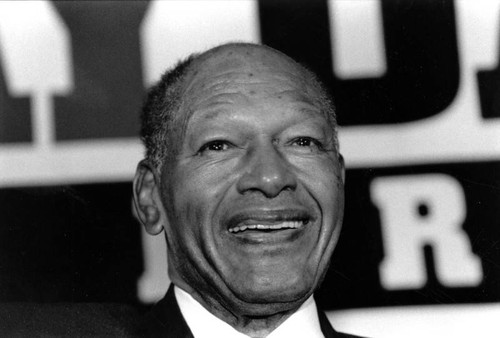 Tom Bradley at Democratic victory party