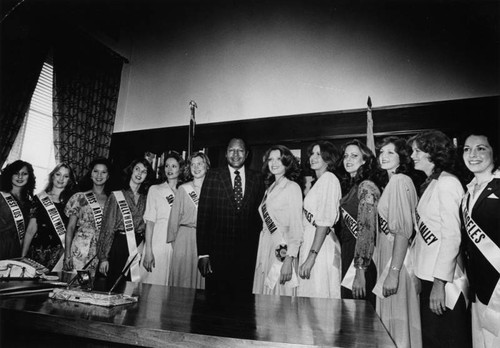 Mayor Bradley and Miss California