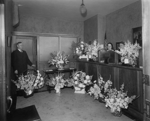 New bank building and loan office, interior