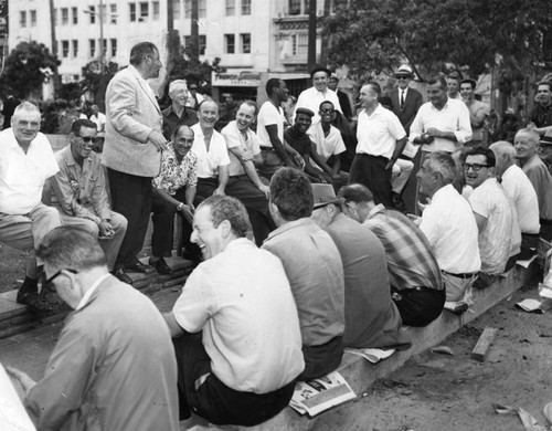 Protesting Pershing Square patrons