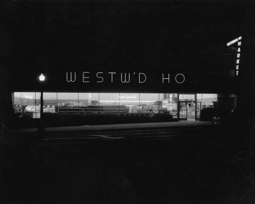 Westward Ho window at night