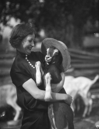 Woman with goat