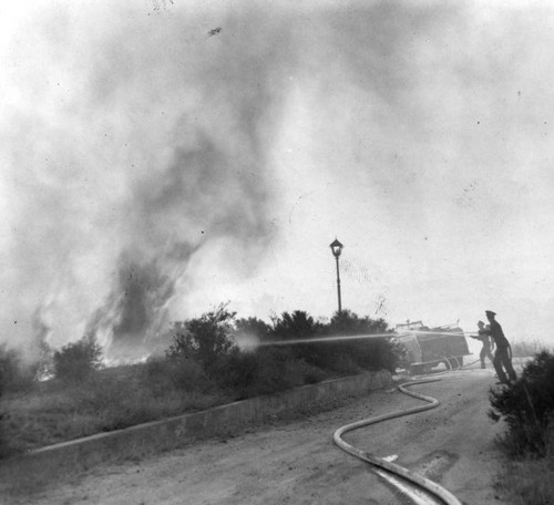 Newhall home ablaze