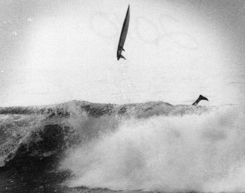 Flying wipeout at Malibu