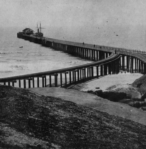 Wharf for projected Port of Los Angeles, 1877