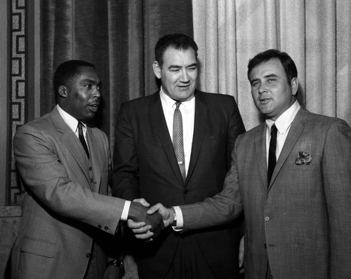 Council member Ferraro congratulates members of the Los Angeles Dodgers ...