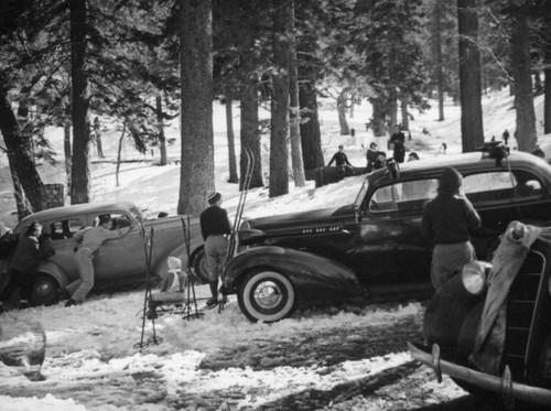 Big Pines Recreation Camp, pushing a car