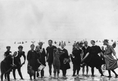 Santa Monica beach visitors