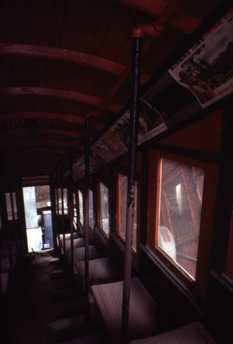 Angels Flight cars in storage