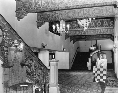 Interior entrance of Uptown Theatre