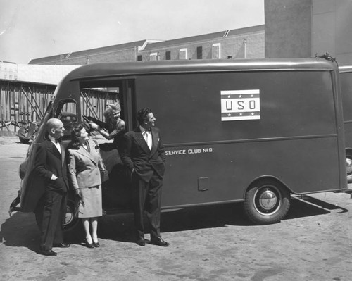 Personalities with U.S.O. van