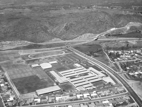 Ganesha High School, Fairplex Drive, view is looking north