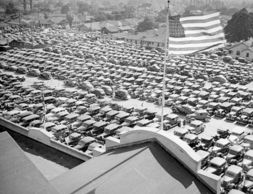 Parking structure filled to capacity