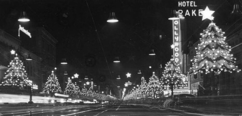 Christmas along Hollywood Boulevard