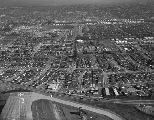 Bundy Drive and National Boulevard, looking east