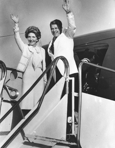 Ronald and Nancy Reagan head to Detroit