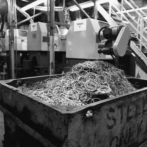 Steel cutting machine at the Impress USA, Inc. plant, Terminal Island