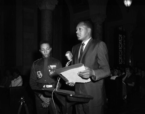 Boy Scout Explorer, James Brown receives commendation