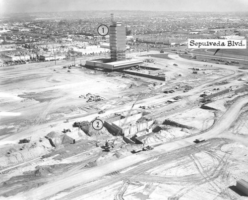 Progress picture at L.A.'s air terminal site