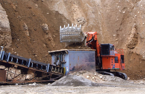 Excavation at the Reliance Rock plant