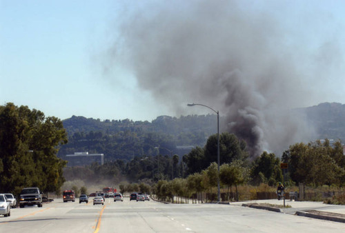 Fire in the hills of Van Nuys