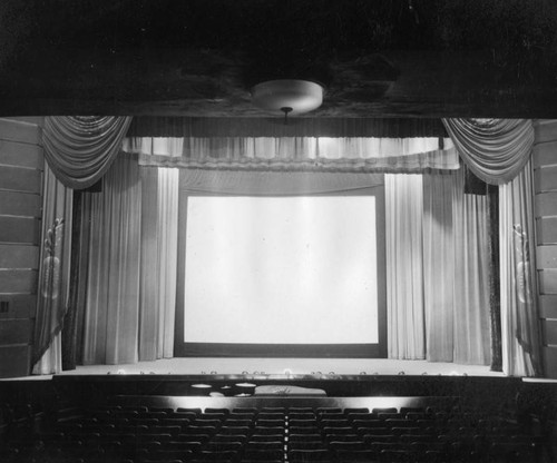 Motion picture screen, Mason Theatre — Calisphere