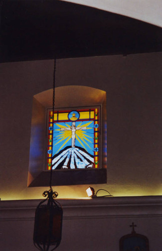 Holy Family Catholic Church, "Crucifixion" stained glass