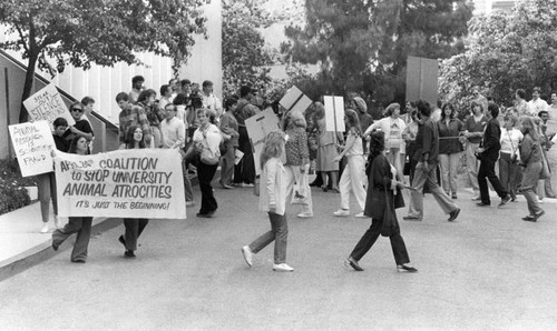 Animal rights group demonstration