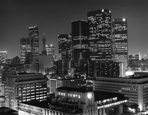 Downtown skyline at night