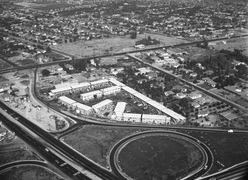 Lindell Avenue, Lakewood Boulevard and Telegraph Road, looking northeast