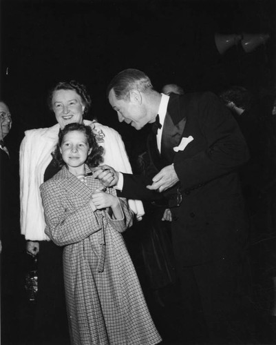 Joe E. Brown & family at gala premiere