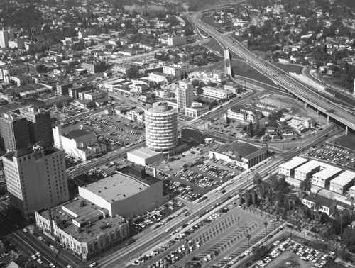 Hollywood Boulevard and Vine Street, looking northwest