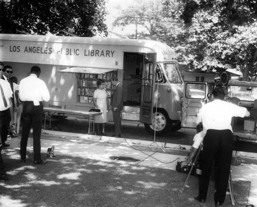 Books on Wheels Inauguration, LAPL Bookmobile