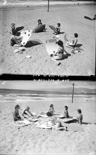 Ladies with giant playing cards