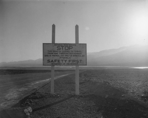 Death Valley sign