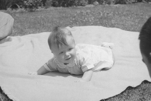 Baby on a blanket