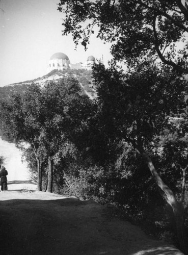 Ethel Schultheis below Griffith Observatory