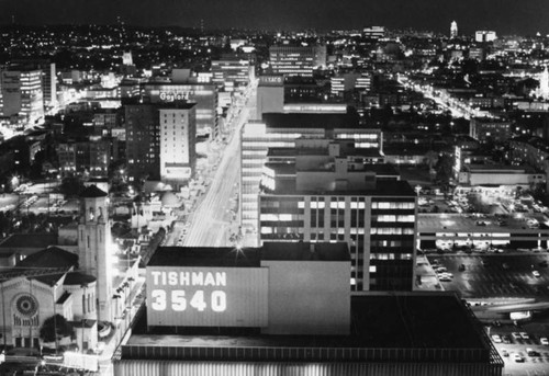 Wilshire Boulevard at night