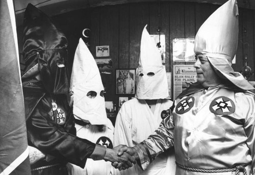 KKK members greet their Imperial Wizard